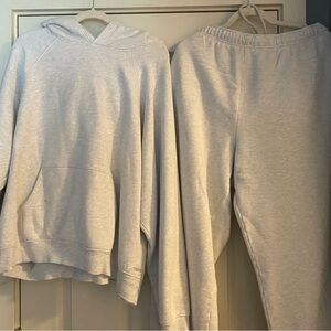 Gray Hoodie and Sweatpants Set